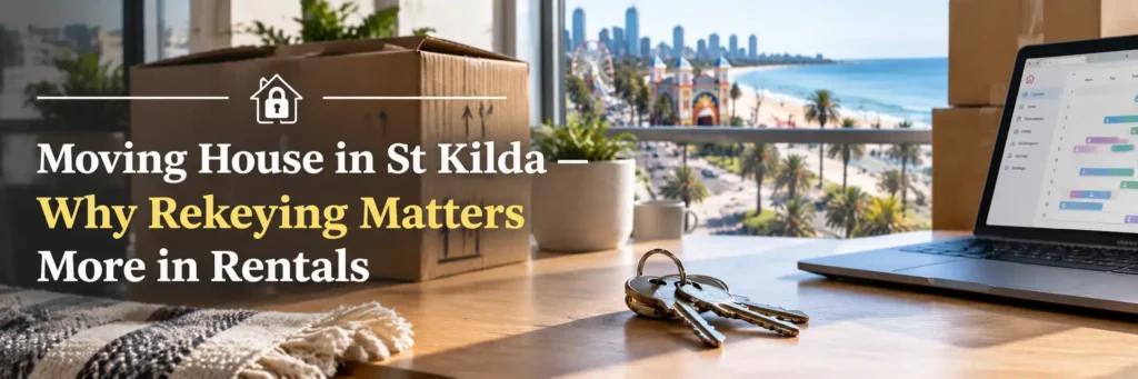 Moving house in St Kilda and rekeying locks for rental security